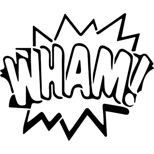 Wham comic action - 'wham, bubble'