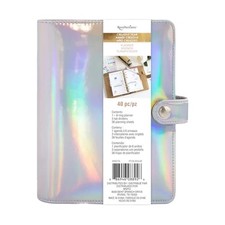 Recollections Creative Year Holographic 6-Ring Planner Binder Set 40pc Snap New