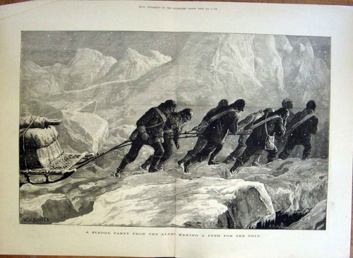 Original old antique print - original,