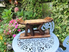 Antique Vintage African Wood Carved Stool Seat.