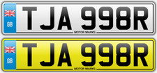 TJA 998R PRIVATE NUMBER PLATE PORSCHE 998 SPYDER 998 JAGGER JAGGIR TJA 997 TJA