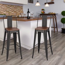 2/4pcs Metal Industrial Tolix