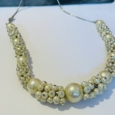 Laura Ashley Necklace Faux Pearl Statement 20 Inch Wedding Costume Jewellery