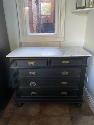 Antique drawers with - with, marble