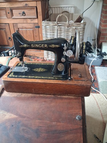 Singer 99k hand crank sewing - hand,
