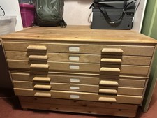 Vintage Architect Plan Chest Drawers
