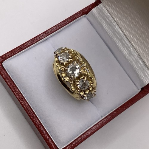 18ct gold diamond ring - 18ct,