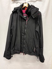 SUPERDRY Black Windbreaker Jacket Ladies UK Size XL - CG I10