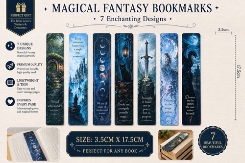 Fantasy bookmarks dragon - fantasy, fairy