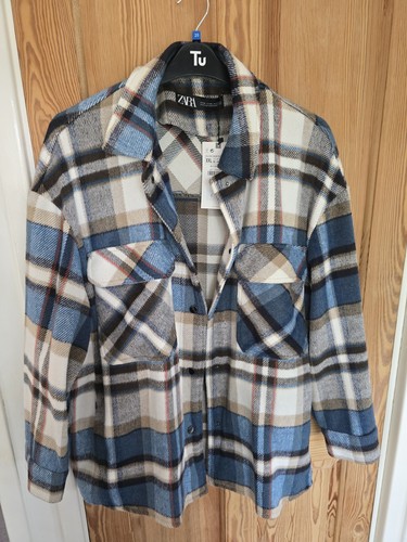 Zara womens plaid shacket - zara, xxl