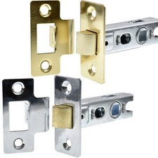 Tubular Latch Mortice Door Latch Catch 63mm / 2.5" Turn Handle Bolt Through Case