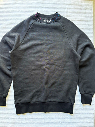 Trapstar men black crew - men's, neck
