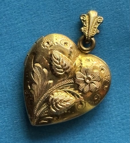 Antique victorian heart - victorian, flower