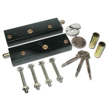 Garage Door Security Bolts Locks – Asec Heavy Duty Pair Kit (Same Keyed Locks)