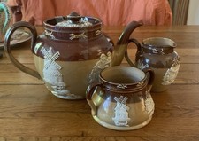 ANTIQUE ROYAL DOULTON HARVEST  T POT  JUG & SUGAR BOWL. GREAT CONDITION