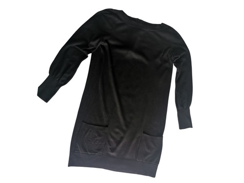 Jumper black tunic - black, long
