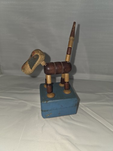Vintage wakouwa wooden dog - wakouwa,