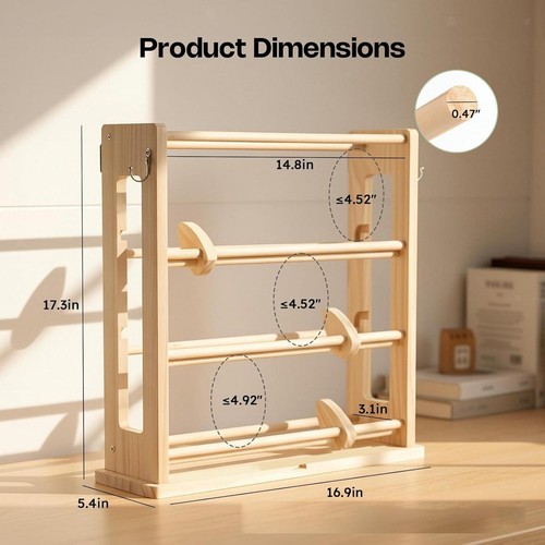 Wood ribbon organizer - wood,