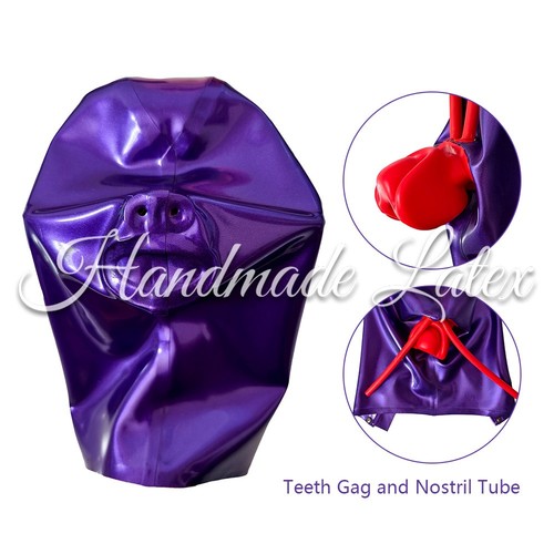Latex gummi hood with red - hood,