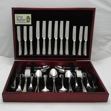 BEAD Design George Butler France Stainless Steel 84 Piece Canteen of Cutlery Set