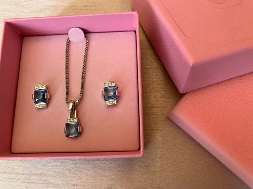Swarovski pendant and earring
