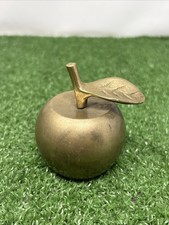 Vintage 3 inch Brass Apple