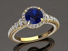 3ct Lab-Created Sapphire