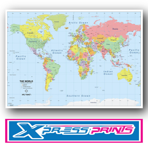 World map atlas - world, geography