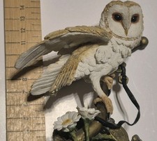 Country Artist Barn Owl with Ox Eye Daisies Boxed VGC Rare Piece Collectable