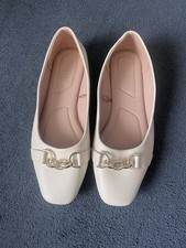 Primark Size 6 Cream Wide Fit Ballet Pumps New Without Tags