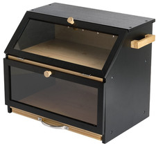 Bamboo Bread Bin Double Layer