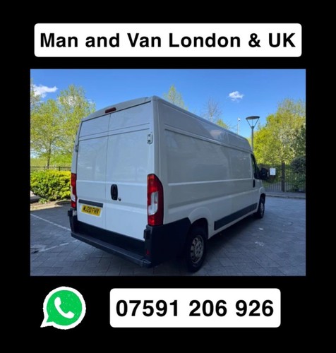 Courier service man with van - service,