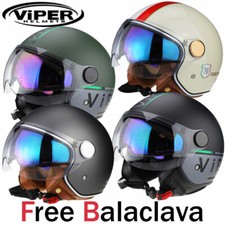 Viper RSV19 ECE 22.06 Open Face Scooter Motorcycle Motorbike Crash Helmet