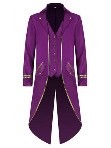 Men steampunk long coat - long,