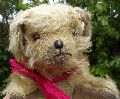 Antique vintage mohair dog - antique,