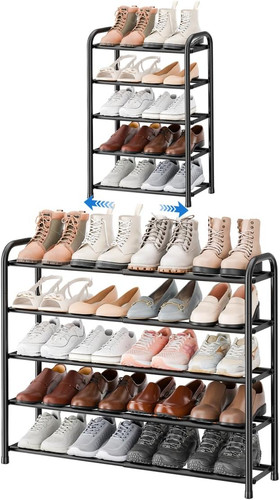 Expandable shoe rack tier - expandable, 5