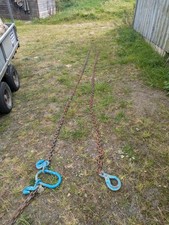 8m Long, 9.5 Tonne Capacity 2 Leg Lifting Chains With Lifting Tags