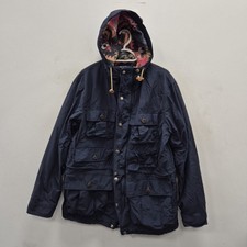 Ralph Lauren Polo Navy Field Utility Cargo Hunting Aztec Lined Jacket Medium