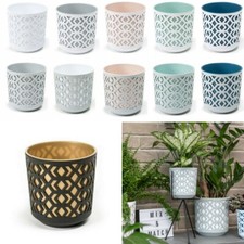 Round Aztec houseplant pots
