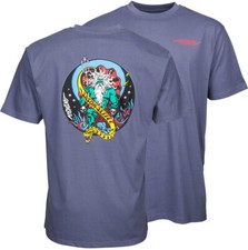 SANTA CRUZ - Jason Jessee Neptune V2 - Skateboard Tee / T Shirt - M - Vint' Navy