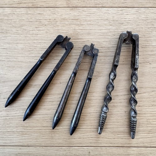 Vintage metal nut crackers - metal,