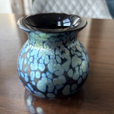 SMALL OKRA GLASS POSY VASE -