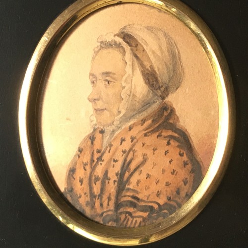 Regency miniature portrait - portrait, by