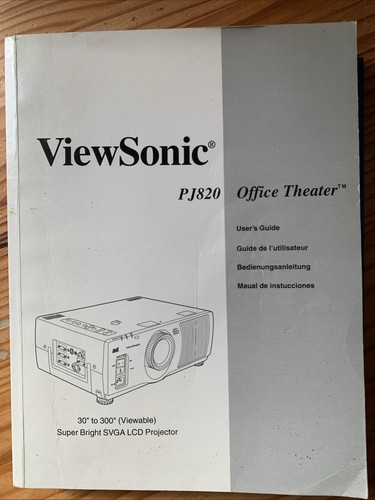 Viewsonic pj820 office theatre - viewsonic,