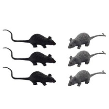 6 Pcs Plastic Rat Toy Figurine
