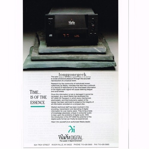 1991 wadia digital 2000 cd - wadia,