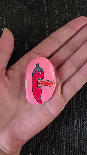 Pink cartoon chilli - chilli, pepper