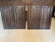 Four sixteenth century linen fold oak panels