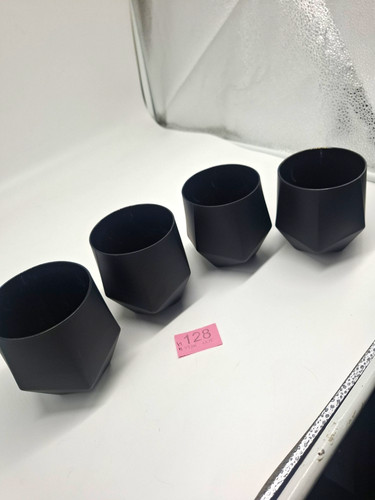 Glass matt black candle - matt,