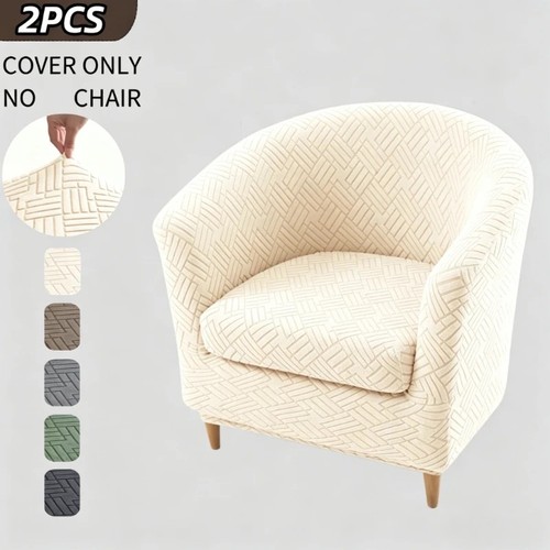 2pcs jacquard tub chair cover - 2pcs,